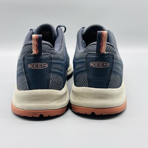 Keen Shoes Womens 11 Blue Gray Mesh Low Top Waterproof Trail Hiking Sneakers - Picture 6 of 11
